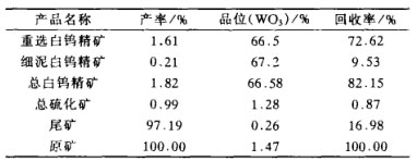 重-浮聯合選別結果