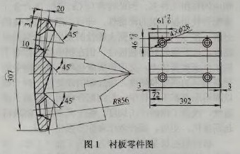 襯板零件圖