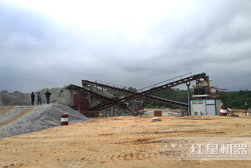 時產量150噸砂石制砂生產線-山東客戶現場