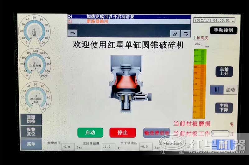 圓錐破碎機操作面板